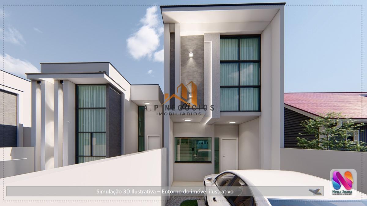 Sobrado com 2 quartos, 70,80m², à venda em Tijucas, Areias - Bosque da Mata - AP Negócios Imobiliários